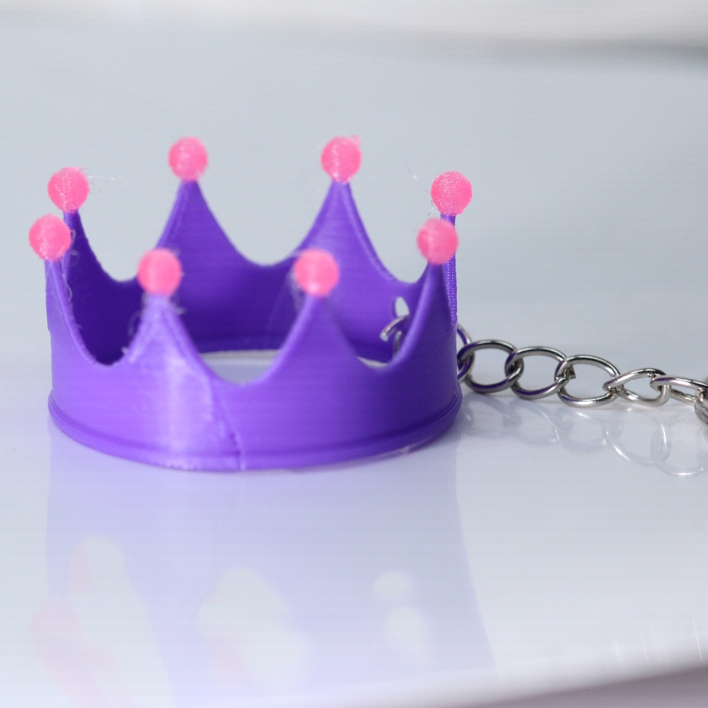 Cute Mini Crown Key Chain Mix Colors Shades New
